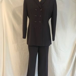 Larry Levine Plum Suit Jacket and Pants Size 12 P